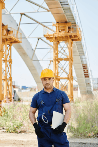 Safety Officer - standing under construction area