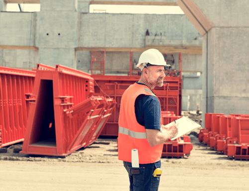 Engineer viewing the equipment for risk assessment