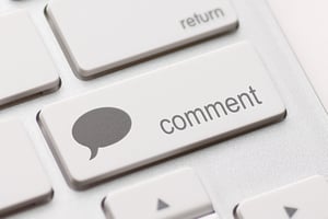 Comment button on laptop