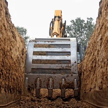 excavation digger at work