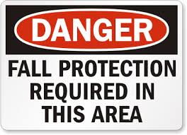 Fall Protection sign for workplace