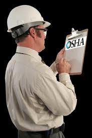 OSHA Inspection - Inspector with his clipboard