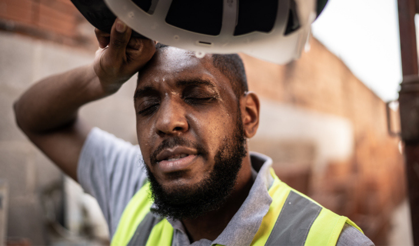 heat safety - worker cooling off from the heat